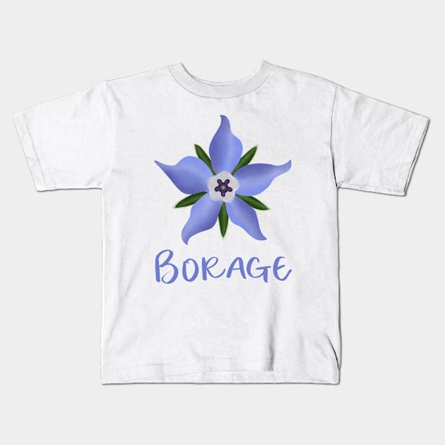 Borage Kids T-Shirt by Strong with Purpose